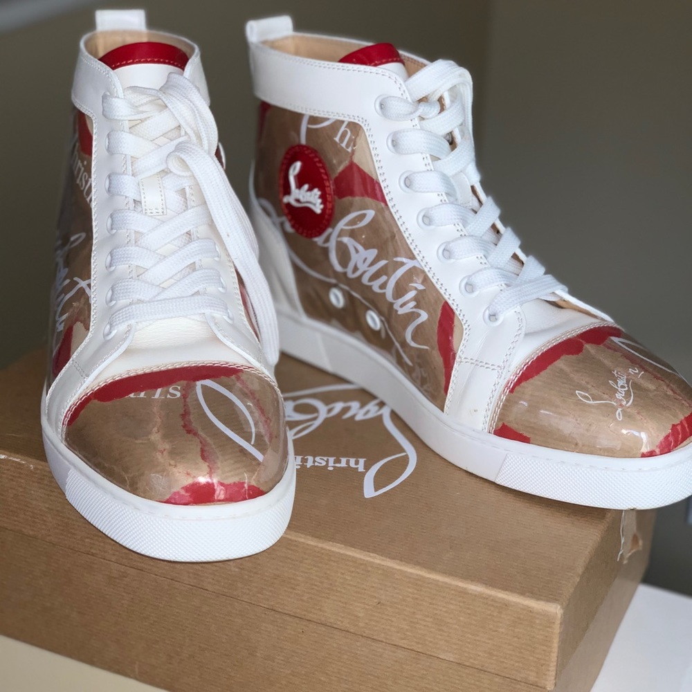 Louis Kraft Logo High-top Trainers In White